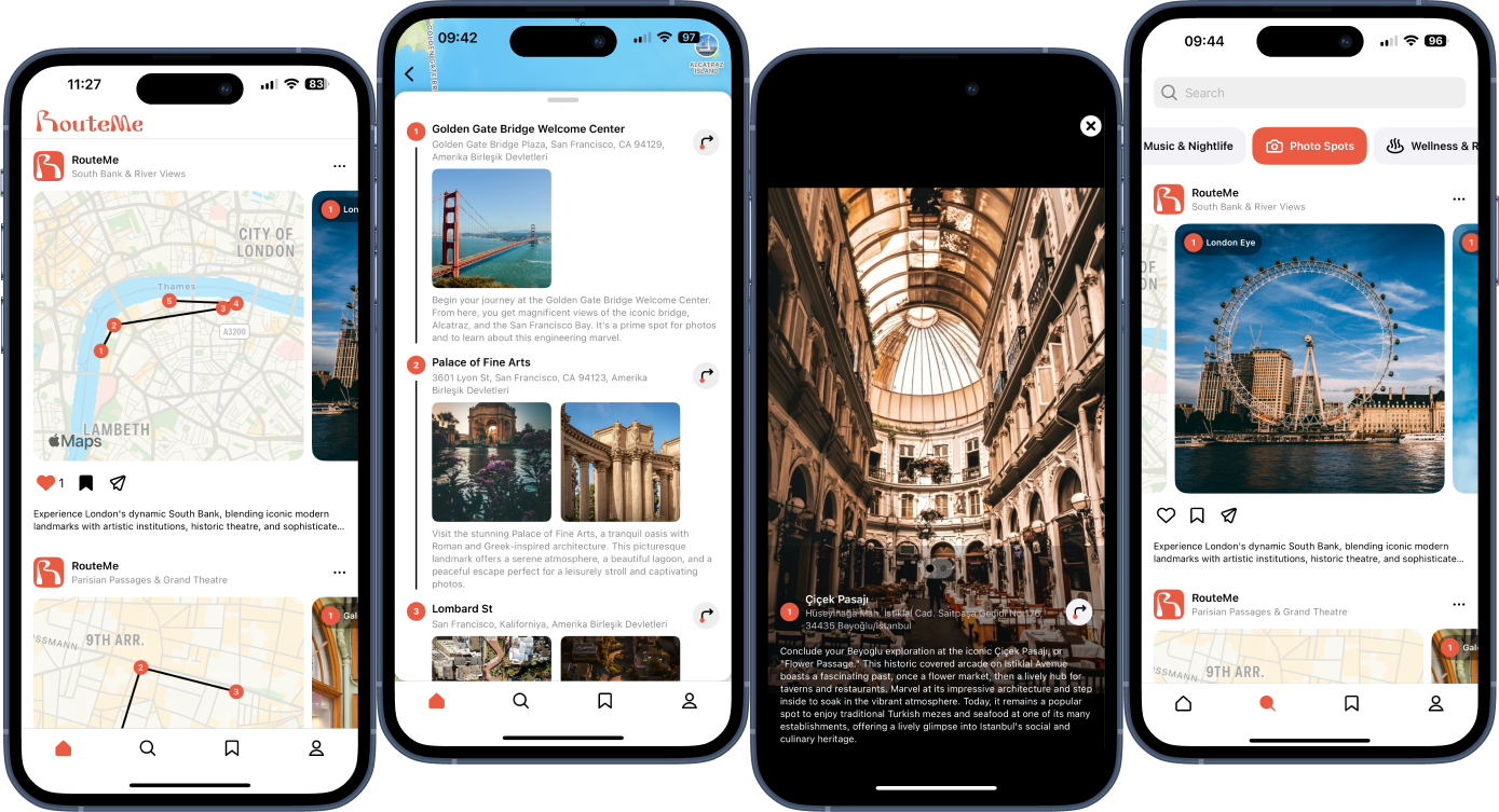 RouteMe App Preview
